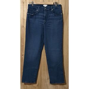 Good American Good Petite Straight Jeans High Rise Stretch Size 12/31